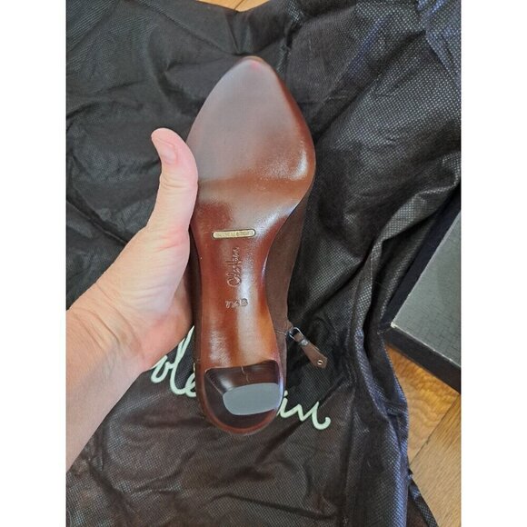 Cole Haan Women's Brown Suede Bootie D29196 In Box Duster Bag Business Academia - Picture 3 of 12